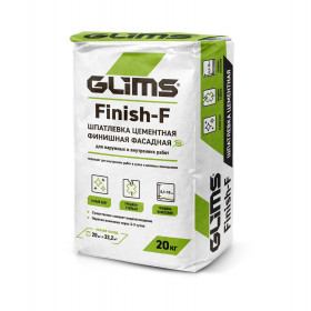 Шпатлевка фасадная Глимс Финиш-Ф (GLIMS Finish-F) 20 кг Шпатлевка фасадная Глимс Финиш-Ф (GLIMS Finish-F) 20 кг